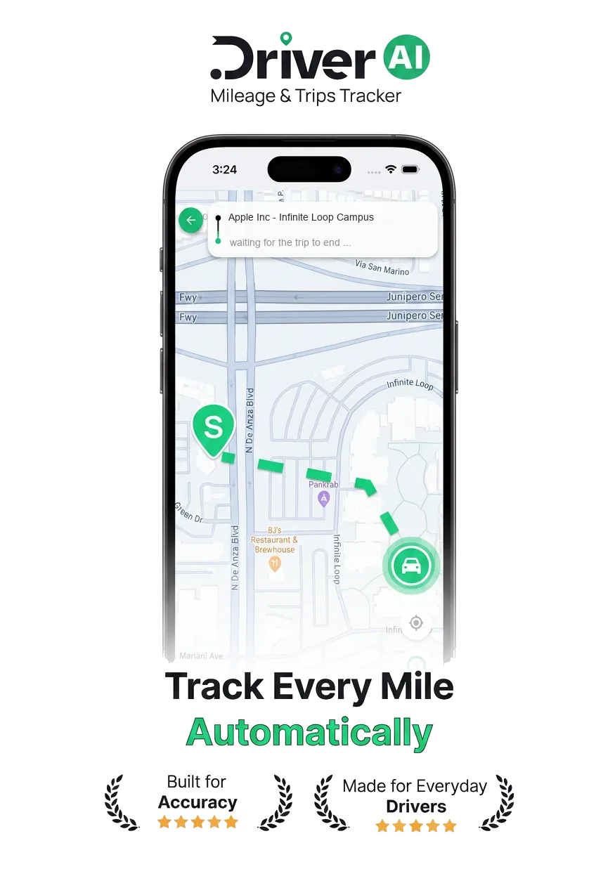 DriverAI automatically tracks every mile